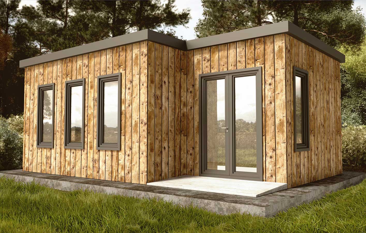 modernes Gartenhaus aus Holz